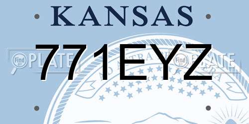 771EYZ Kansas License Plate