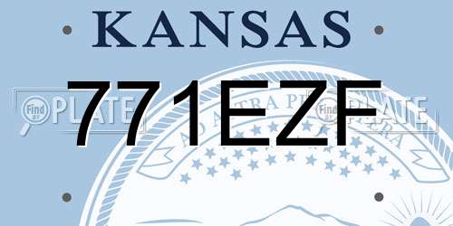 771EZF Kansas License Plate