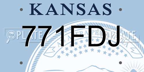 771FDJ Kansas License Plate