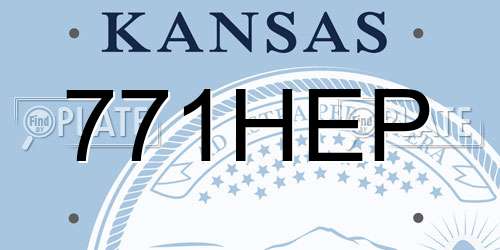 771HEP Kansas License Plate