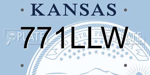 771LLW Kansas License Plate