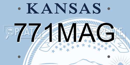 771MAG Kansas License Plate
