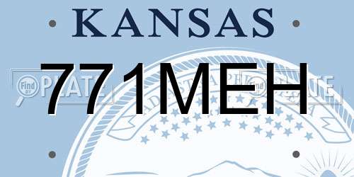 771MEH Kansas License Plate