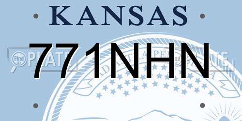 771NHN Kansas License Plate