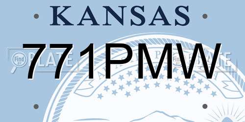 771PMW Kansas License Plate