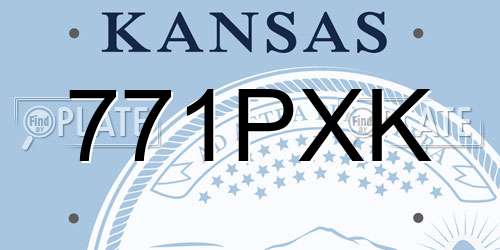 771PXK Kansas License Plate