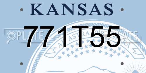 771T55 Kansas License Plate