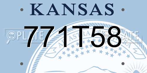 771T58 Kansas License Plate