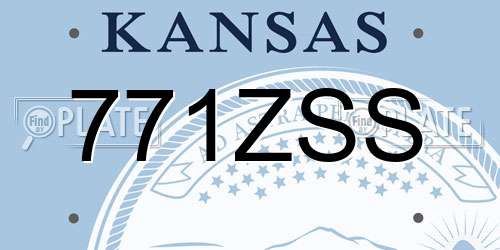 771ZSS Kansas License Plate
