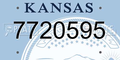 7720595 Kansas License Plate