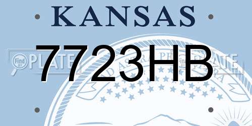 7723HB Kansas License Plate