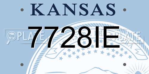 7728IE Kansas License Plate