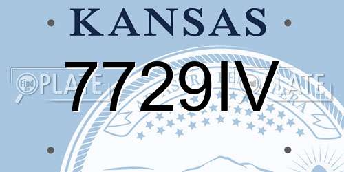 7729IV Kansas License Plate