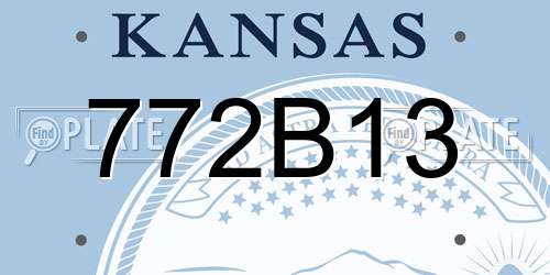 772B13 Kansas License Plate
