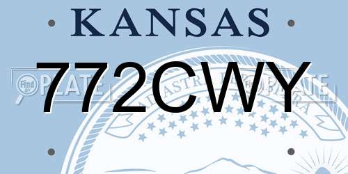 772CWY Kansas License Plate