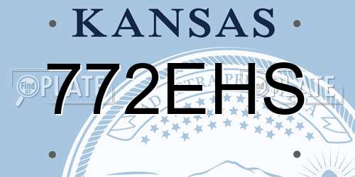 772EHS Kansas License Plate