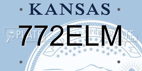 772ELM Kansas License Plate