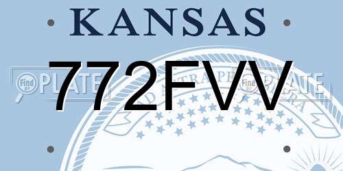 772FVV Kansas License Plate