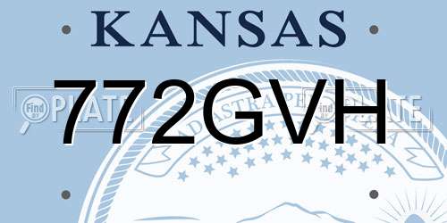 772GVH Kansas License Plate