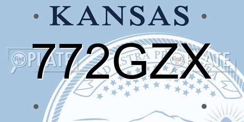 772GZX Kansas License Plate
