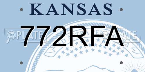 772RFA Kansas License Plate