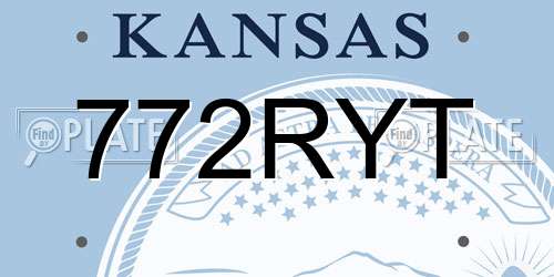 772RYT Kansas License Plate