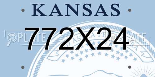 772X24 Kansas License Plate