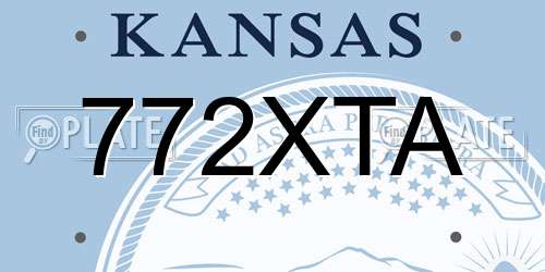 772XTA Kansas License Plate