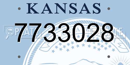 7733028 Kansas License Plate