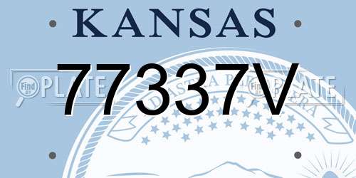 77337V Kansas License Plate