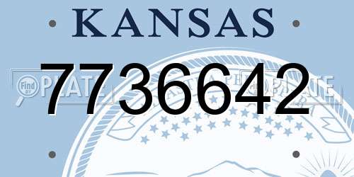 7736642 Kansas License Plate