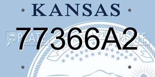 77366A2 Kansas License Plate