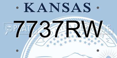 7737RW Kansas License Plate