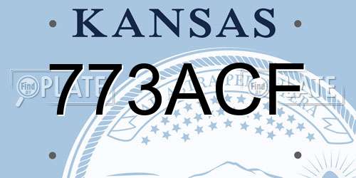 773ACF Kansas License Plate