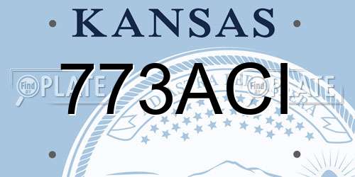 773ACI Kansas License Plate
