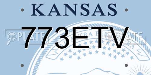 773ETV Kansas License Plate