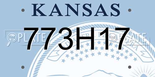 773H17 Kansas License Plate