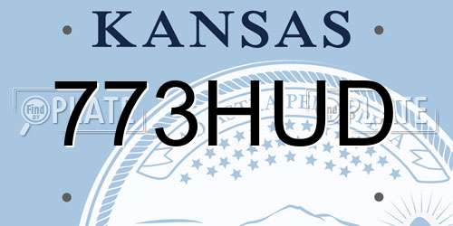 773HUD Kansas License Plate