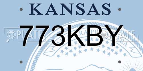 773KBY Kansas License Plate