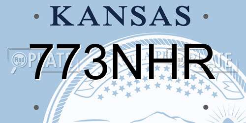 773NHR Kansas License Plate