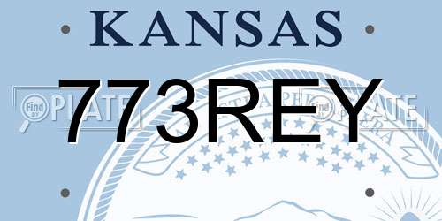 773REY Kansas License Plate