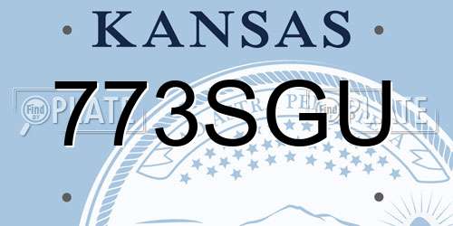 773SGU Kansas License Plate