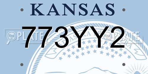 773YY2 Kansas License Plate