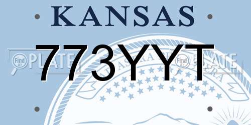 773YYT Kansas License Plate
