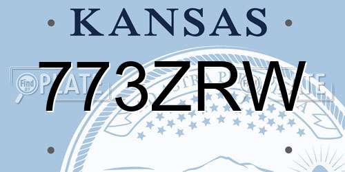 773ZRW Kansas License Plate