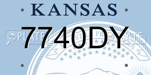 7740DY Kansas License Plate