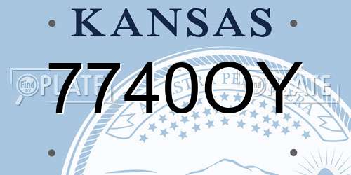 7740OY Kansas License Plate