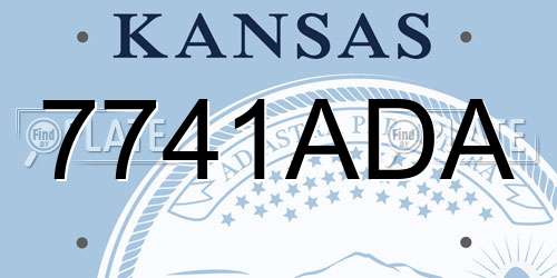 7741ADA Kansas License Plate