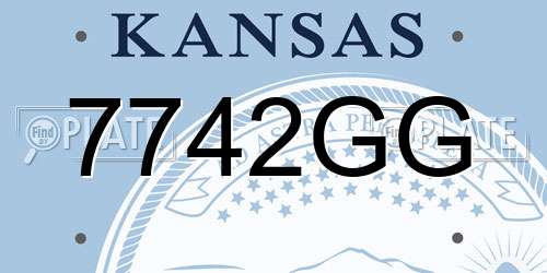 7742GG Kansas License Plate