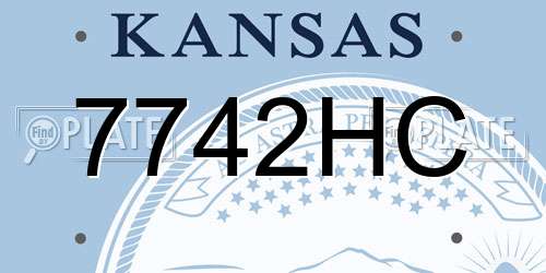 7742HC Kansas License Plate
